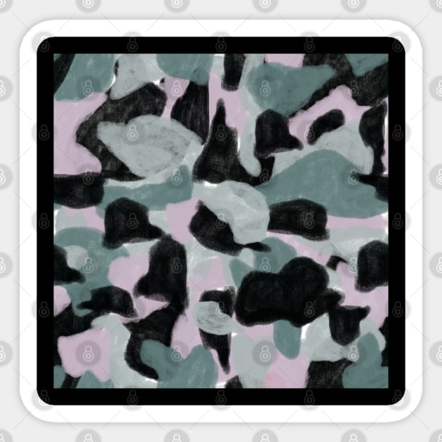 Camouflage pattern pastel color Sticker by Xtenza